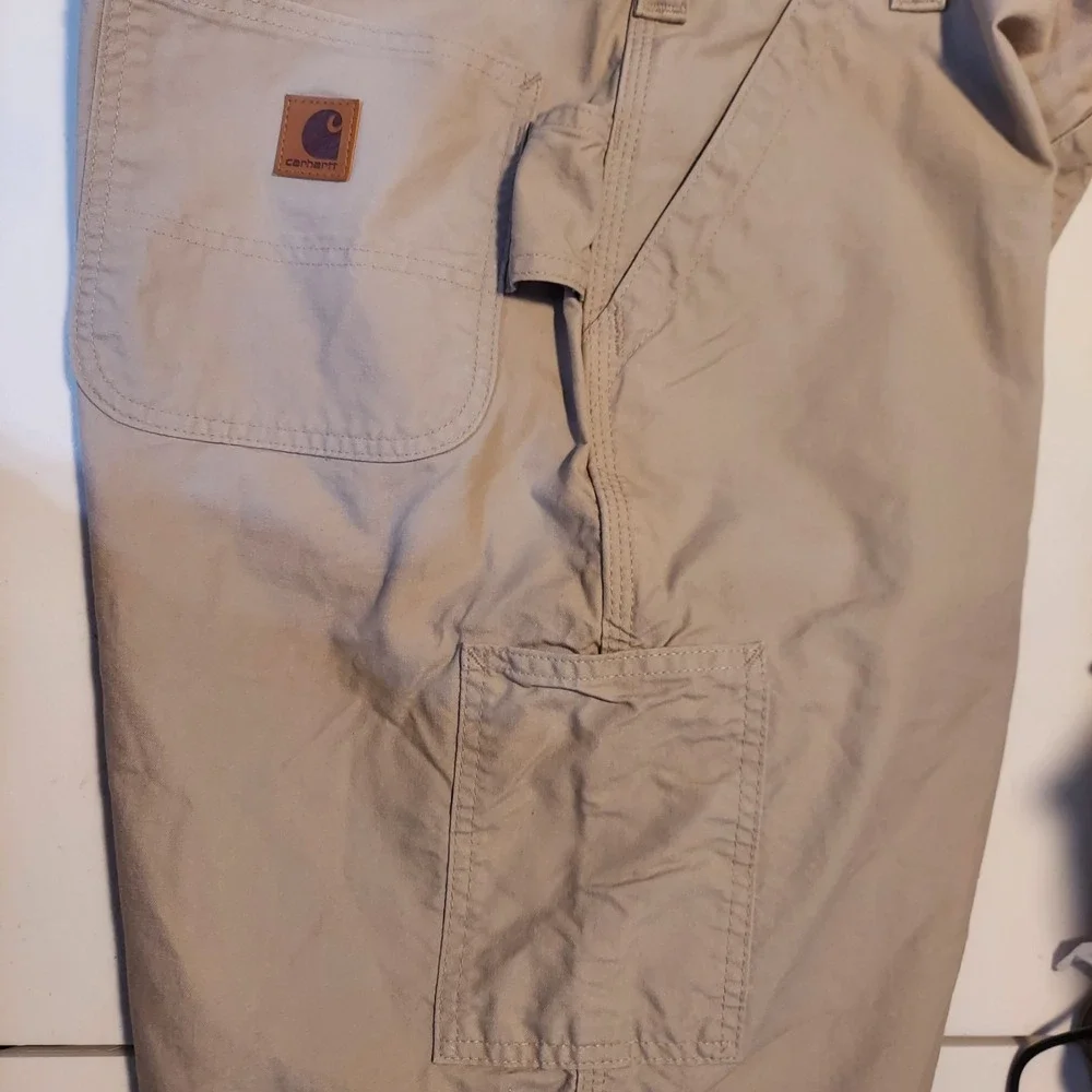 Carhartt B147 Beige‎ Carpenter Original Fit Canvas Work Shorts Mens 40 Utility